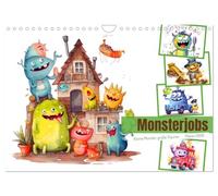 Monsterjobs - Petits monstres, grands rêves, Version française (Calendrier mural 2026 DIN A4 portrait), Calendrier CALVENDO mensuel