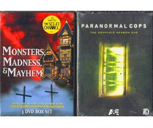Monsters, Madness & Mayhem : The Sci-Fi Channel 3 Disc Box Set : The Devil , Witches , Creatures , Superstitions , The History Of Halloween , Paranormal Cops Complete Season One 2 disc Set : Combined Total 5 Discs - 492 Minutes