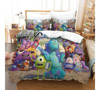 Monsters University Ensemble Housse De Couett Imprim¿¿ D Et Taie D'oreiller ,Ultra Doux Microfibre Hypoallerg¿¿Nique £¬Pcs£¬Ensemble Housse De Couette Ave