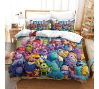 Monsters University Housse De Couette Imprim¿¿ D Parure De Lit Microfibre Ultra Douce£¬Pcs£¬Ensemble Housse De Couette Taie Avec Fermeture ¿¿Clair- Convie