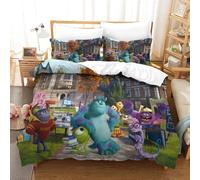 Monsters University Housse De Couette Imprim¿¿ D Parure De Lit Microfibre Ultra Douce£¬Pcs£¬Ensemble Housse De Couette Taie Avec Fermeture ¿¿Clair- Convie
