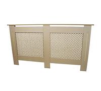 MonsterShop Cache Radiateur à Motif Grillagé en MDF Naturel Personnalisable de 151,5cm de Large x 82cm de Haut x 18,8cm de Profondeur