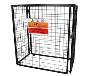 MonsterShop - Cage Métallique Pliante en Acier Galvanisé avec Serrure pour Entreposage de Bouteilles de Gaz standard de 19 kg, Cage de 118cm x 92cm x 60cm