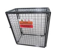 Cage Métallique Pliable Rangement Sécurité Bouteille à Gaz Acier Galvanisé 920mm