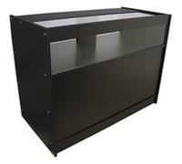 - vitrine comptoir noir b1200 pour commerces, comptoir d'accueil ou présentoir de marchandises