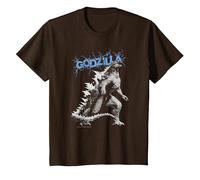 Monsterverse Godzilla Crackle - Produit sous Licence Officielle T-Shirt, Enfant, Marron, 8 Ans