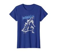 Monsterverse Godzilla Crackle - Produit sous Licence Officielle T-Shirt, Femme, Bleu Royal, M