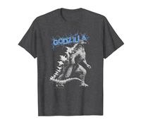 Monsterverse Godzilla Crackle - Produit sous Licence Officielle T-Shirt, Homme, Chiné Foncé, 5XL