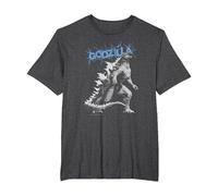 Monsterverse Godzilla Crackle - Produit sous Licence Officielle T-Shirt, Homme Grandes Tailles, Chiné Foncé, 5X Tall