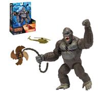 MonsterVerse MNG18000 Skull Island 6'' Ferocious Kong with Helicopter & Chain Propeller, Single, Multicolor