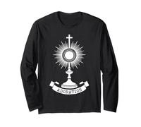 Monstrance catholique Adoration Eucharistique Saint Sacrement Manche Longue