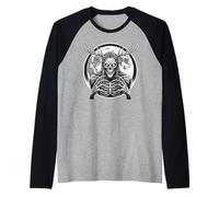 Monstre crâne cryptide Wendigo avec bois Manche Raglan