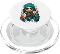 Monstre crâne streetwear avec des lignes graffitis audacieuses PopSockets PopGrip pour MagSafe