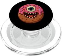 Monstre Donut avec œil Halloween PopSockets PopGrip pour MagSafe