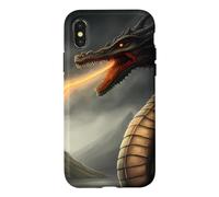 Monstre du Loch Ness Le Dragon cracheur de feu Coque pour iPhone X/XS
