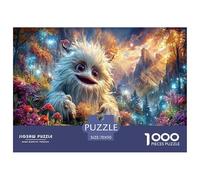 Monstre en Peluche Puzzle 1000 Pièces Jouet en Bois Cadeau Unique De l'art De La Décoration Luminous forêt Challenge Toy pour Adultes Et Enfants À Partir De 12 Ans 70x50cm/1000pcs