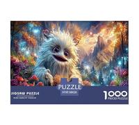 Monstre en Peluche Puzzle 1000 Pièces Jouet en Bois Cadeau Unique Décoration Intérieure Luminous forêt Challenge Toy Adultes Et Enfants À Partir De 14 Ans 38x26cm/1000pcs