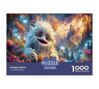Monstre en Peluche Puzzle 1000 Pièces Jouet en Bois Divertissement Créatif De l'art De La Décoration Luminous forêt Challenge Toy Adultes & Enfants des 14 Ans 52x38cm/1000pcs