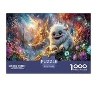 Monstre en Peluche Puzzle 1000 Pièces Jouet en Bois Divertissement Créatif Décoration Intérieure Luminous forêt Challenge Toy Adultes & Enfants des 14 Ans 70x50cm/1000pcs