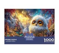 Monstre en Peluche Puzzle 1000 Pièces Jouet en Bois Jeu D'Intelligence Décoration Intérieure Luminous forêt Challenge Toy Adultes & Enfants des 14 Ans 38x26cm/1000pcs