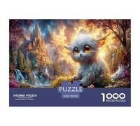 Monstre en Peluche Puzzles 1000 Pieces Cadeau Unique Luminous forêt Challenge Toy À De Qualité Supérieure Peinture Art pour Adultes Et Enfants À Partir De 12 Ans 70x50cm/1000pcs