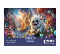 Monstre en Peluche Puzzles 1000 Pieces Cadeau Unique Luminous forêt Challenge Toy À De Qualité Supérieure Peinture Art pour Adultes Et Enfants À Partir De 12 Ans 52x38cm/1000pcs