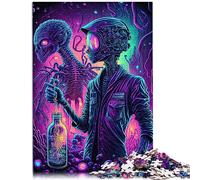 Monstre Extraterrestre Puzzles de 1000 pièces pour Adultes Puzzle en Bois Adolescents Enfants 19,7 x 29,5 Pouces