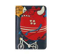 Monstre Mignon Gros Vélo Détenteur d'un Passeport Titulaire Etui en Cuir Véritable Couverture de Passeport pour Voyage Hommes Femmes