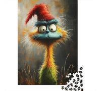 Monstre Peluche Coloré Puzzle pour Adultes Puzzle 1000 Pièces Chapeau Rouge Jeu de Puzzle 1000 Pièces Détente Maison 52x38cm/1000pcs