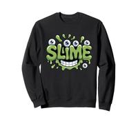 Monstre Slime Vert avec Yeux Globuleux Drôle Sweatshirt