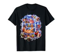 Monstres affamés du frigo volent Pizza gâteau Chocolat en 3D T-Shirt