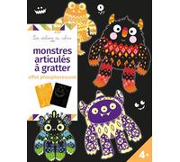 Monstres articulés à gratter phosphorescent - pochette avec accessoires