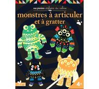 Monstres articulés à gratter - pochette avec accessoires - 4 cartes + stylet + attaches - Julie Cossette - Deux Coqs D'or - Jeux livres objets