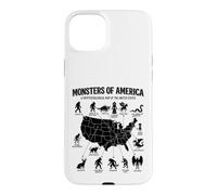 Monstres of America Carte cryptide Folklore des États-Unis Coque pour iPhone 15 Plus