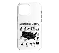 Monstres of America Carte cryptide Folklore des États-Unis Coque pour iPhone 16 Pro Max