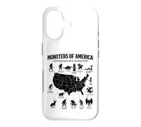 Monstres of America Carte cryptide Folklore des États-Unis Coque pour iPhone 17