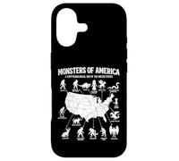 Monstres of America Carte cryptide Folklore des États-Unis Coque pour iPhone 17