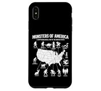 Monstres of America Carte cryptide Folklore des États-Unis Coque pour iPhone XS Max