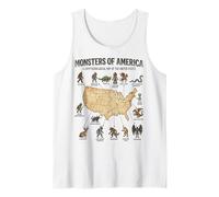 Monstres of America Carte cryptide Folklore des États-Unis Débardeur