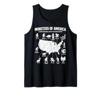 Monstres of America Carte cryptide Folklore des États-Unis Débardeur