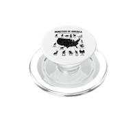 Monstres of America Carte cryptide Folklore des États-Unis PopSockets PopGrip pour MagSafe
