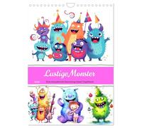 Monstres rigolos - Une collection enchanteresse de monstres mignons, Version française (Calendrier mural 2026 DIN A4 portrait), Calendrier CALVENDO mensuel
