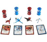 Monsuno - GPF7754 - Figurine - Combat - 4 Figurines + 4 Capsules + 12 Cartes - Core-Tech Team Pack - Lock 01 / Charger03 / Quickforce 02 / Glowblade 12