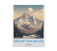 Mont Bachelor Oregon，Puzzle Jigsaw 1000 Pièces, Puzzle en Bois Adulte Jouets Anime Puzzles Difficiles, Puzzle Intéressant Jouets（75x50cm）-IE12