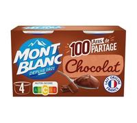 MONT BLANC - Crème Dessert Chocolat 500G - Lot De 4