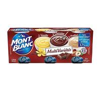 Mont Blanc Crème Dessert Chocolat Vanille Praliné (lot de 4 x 6 x 125g)