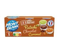 MONT BLANC - Crème Dessert Multi Variétés Chocolat Caramel Pistache 6X125G - Lot De 3 - Offre Special