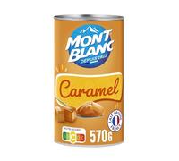 MONT BLANC - Crème Dessert Onctueuse au Caramel Fondant, Plaisir Gourmand en Boîte 570g - Lot de 4 - vendu par Lot