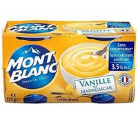Mont Blanc Crème dessert saveur vanille - Les 4 pots de 125 g