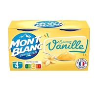 MONT BLANC - Crème Dessert Vanille 4X125G - Dessert onctueux à la vanille, format pratique 125g - Lot De 4
